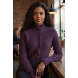 North Crest Sweater, Size.xl , Zip Up, Burgundy